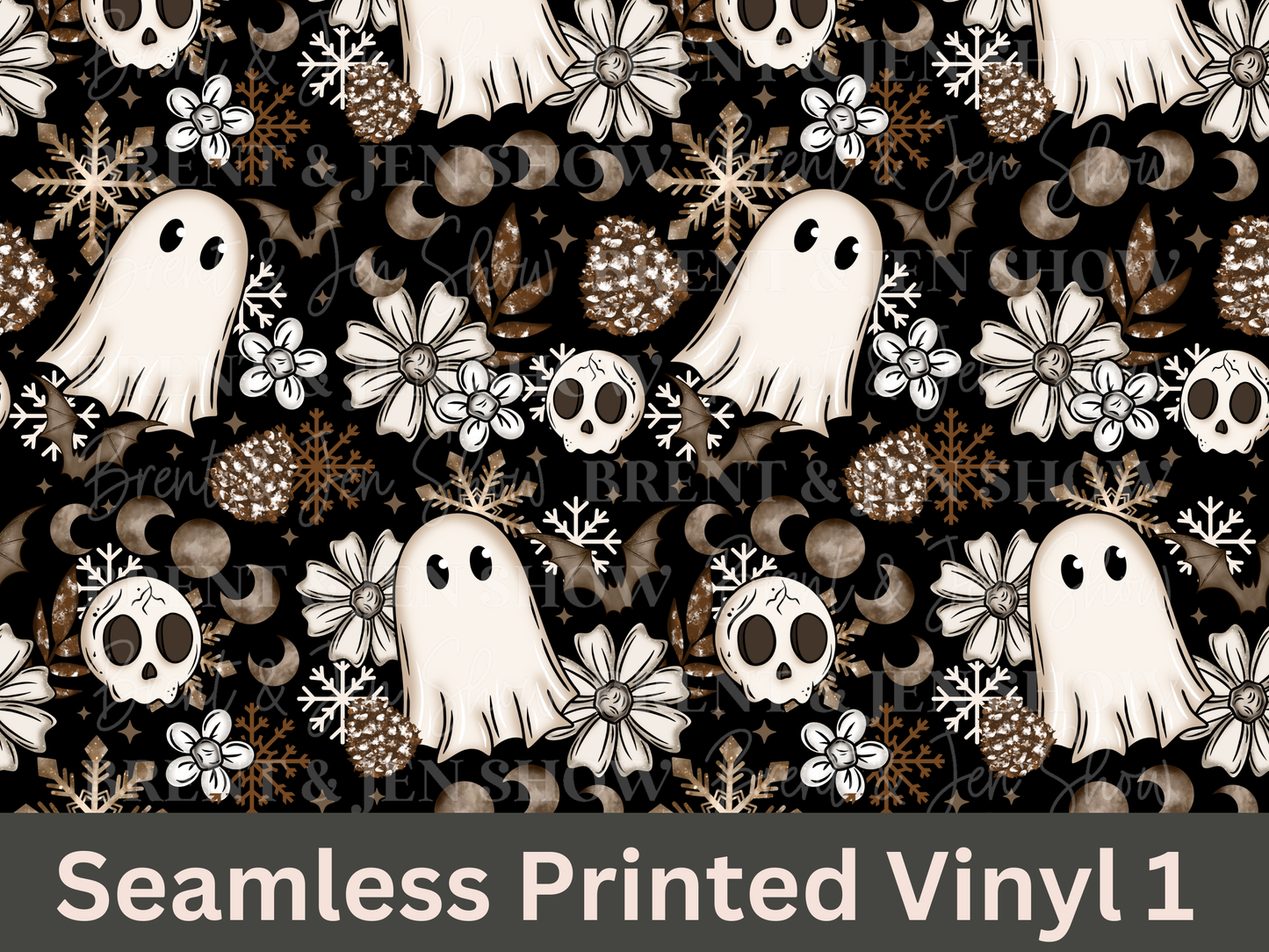 Cottage Core Winter Style Seamless Printed Vinyl Pattern