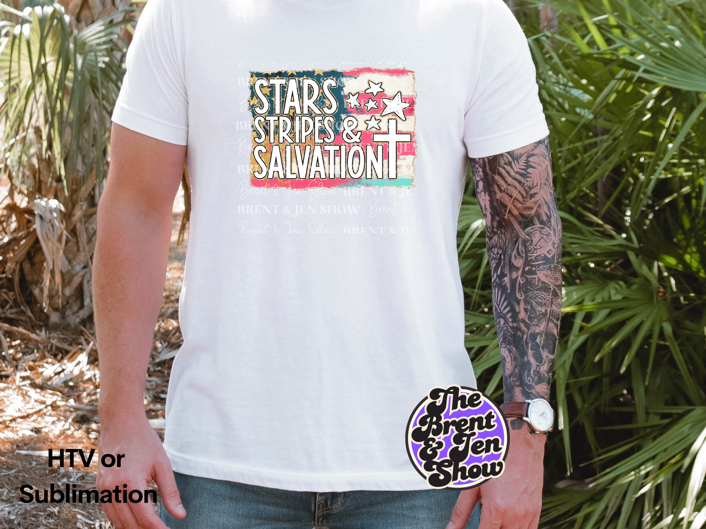 Stars, Stripes & Salvation DTF/Sublimation Transfer