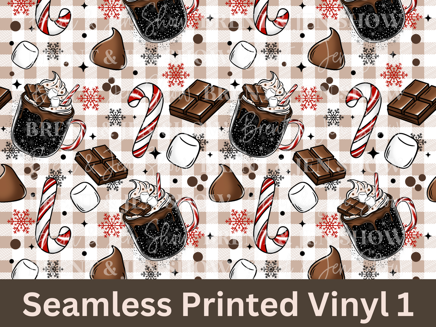 Hot Cocoa Weather Seamless Vinyl Pattern