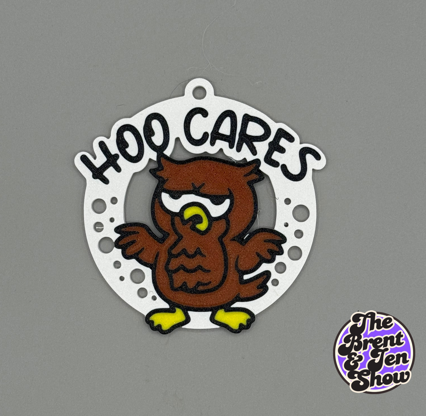 HOO CARES Grumpy Owl Ornament