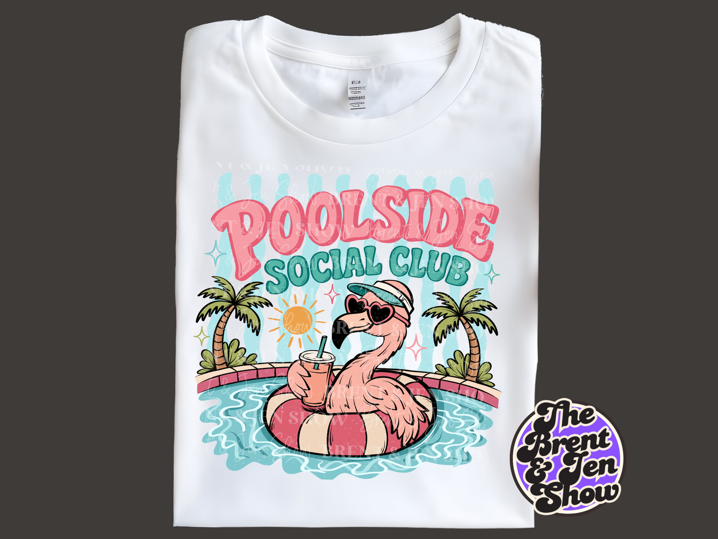 Poolside Social Club Flamingo T-Shirt: Vibrant DTF Print, Summer Fun Tee