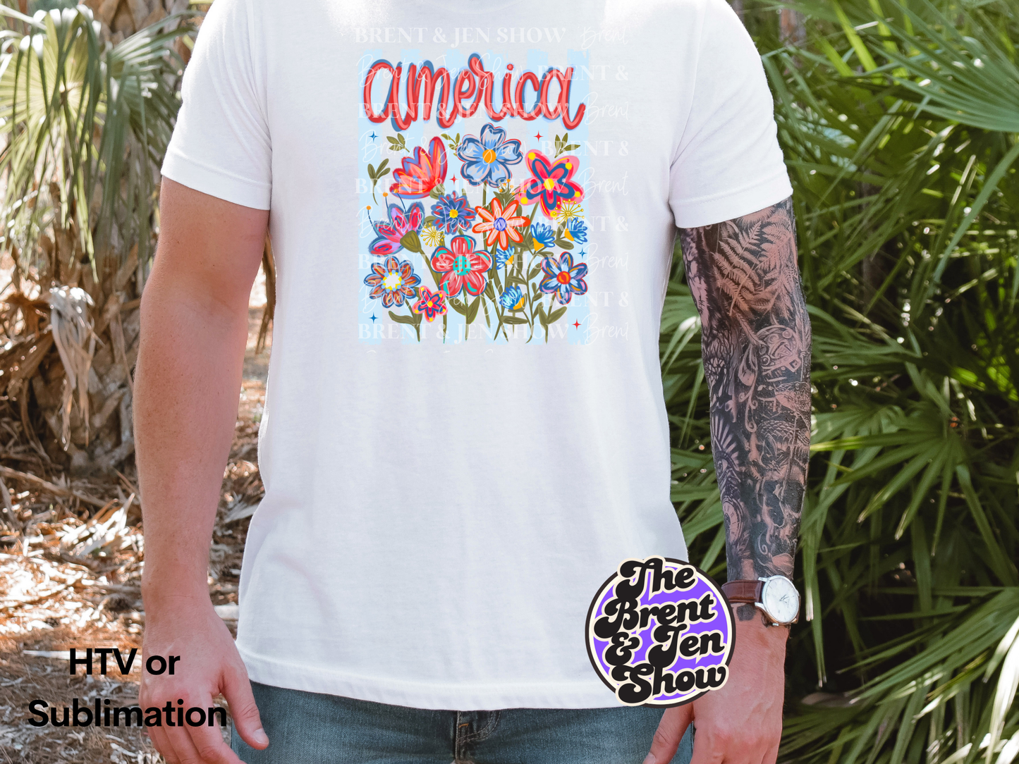 America Floral Transfer DTF/Sublimation