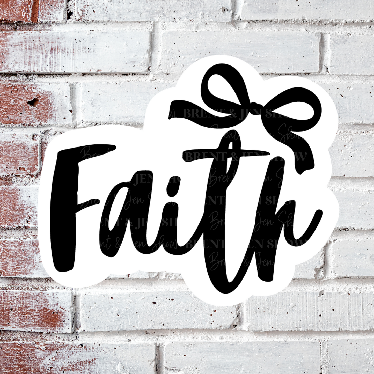 Faith Ribbon Sticker or Car Decal