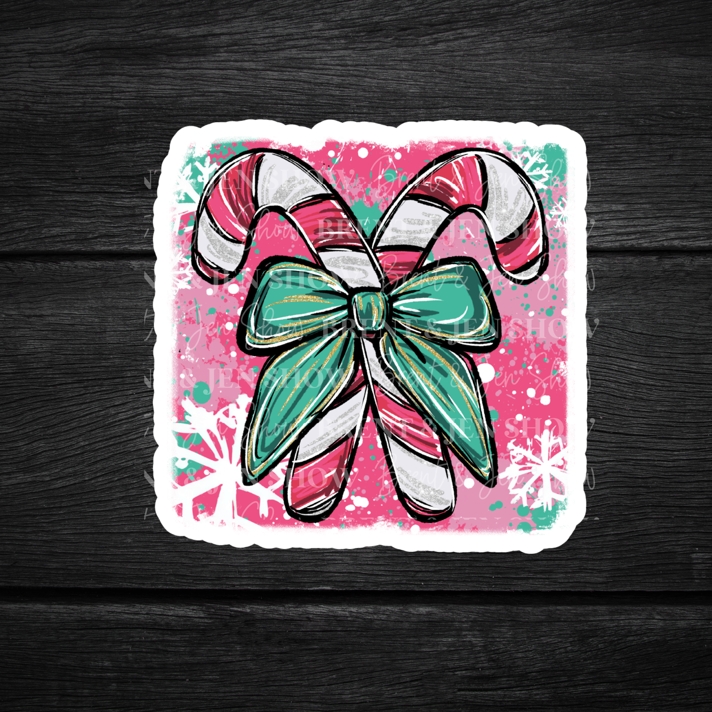 Cute Candy Cane Sticker