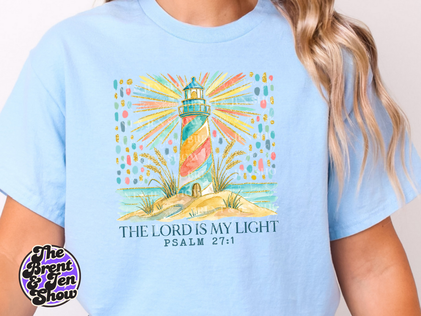 Lighthouse Psalm 27:1  DTF/Sublimation Transfer, Ready to Press