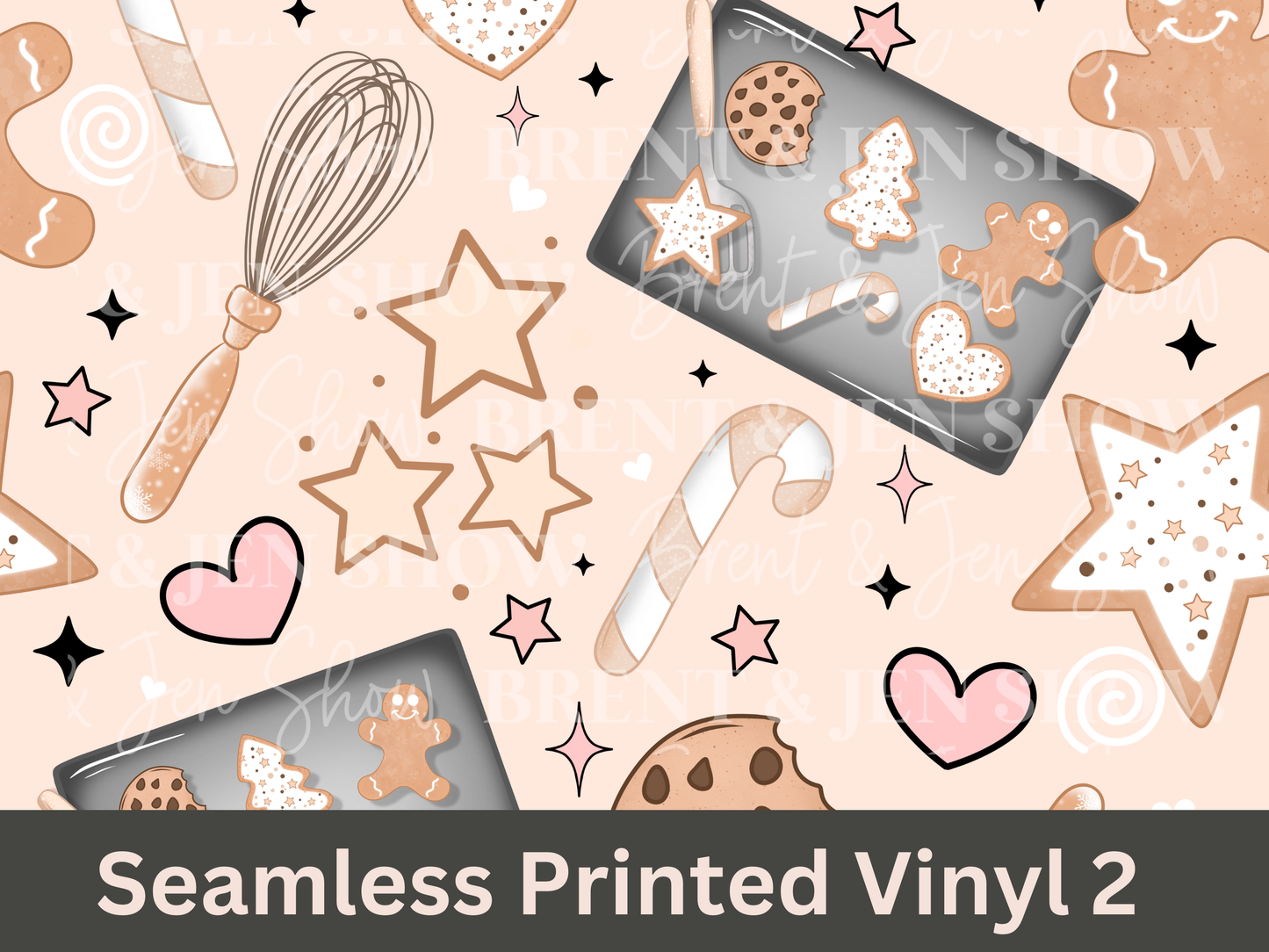 Christmas Baking Seamless Printed Vinyl Pattern