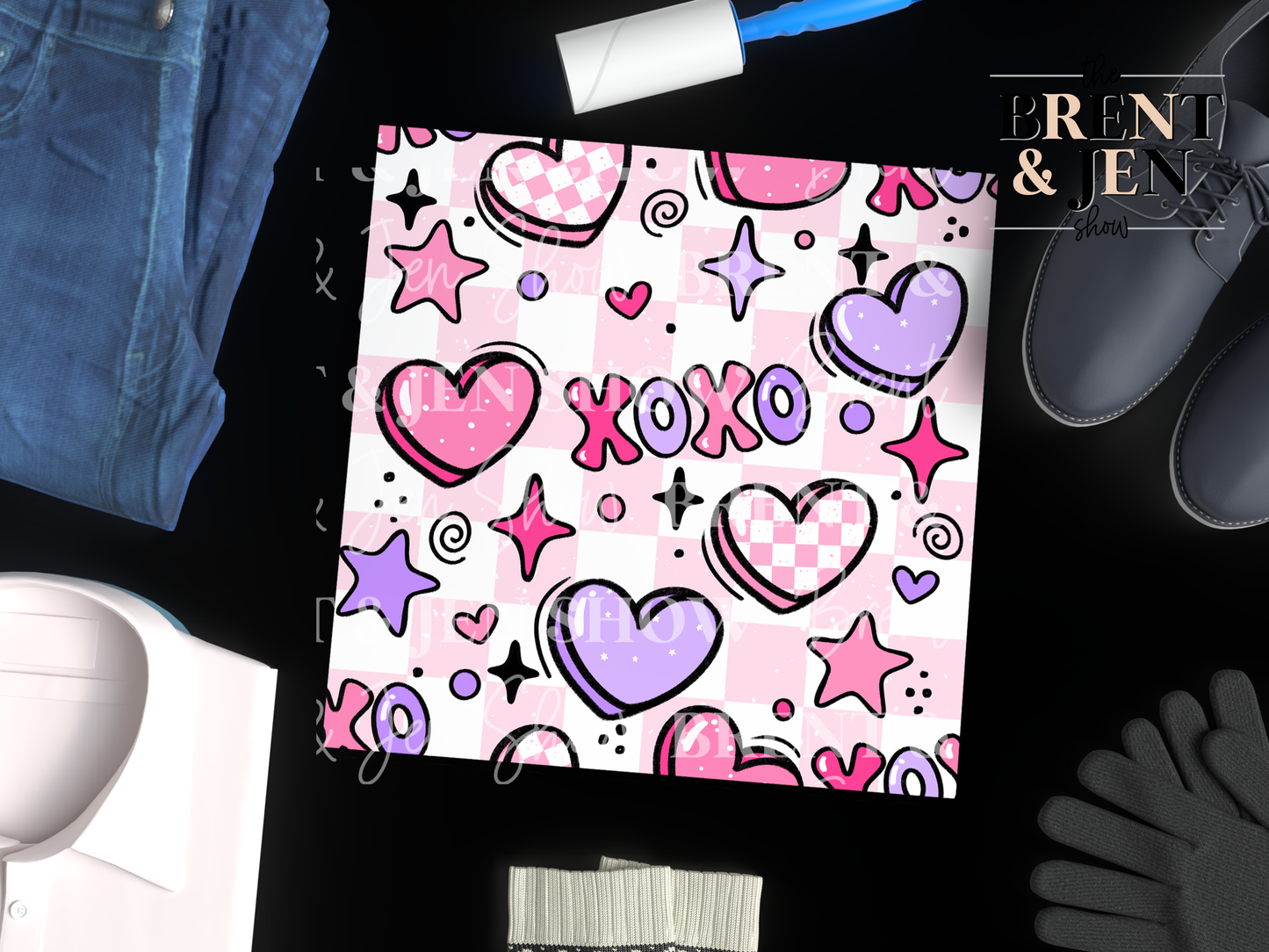 XOXO Seamless, Printed Patterned Vinyl