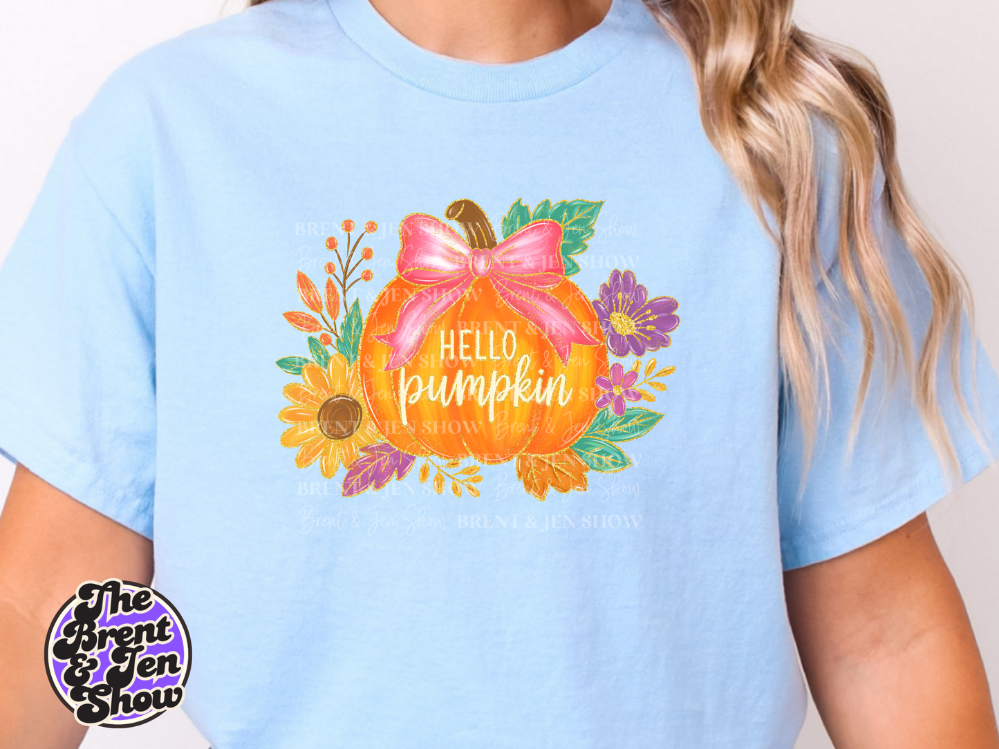 Hello Pumpkin Fall Design DTF/Sublimation Transfer, Ready to Press