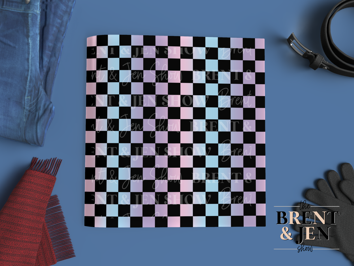Pastel Checkers, Printed Patterned Vinyl