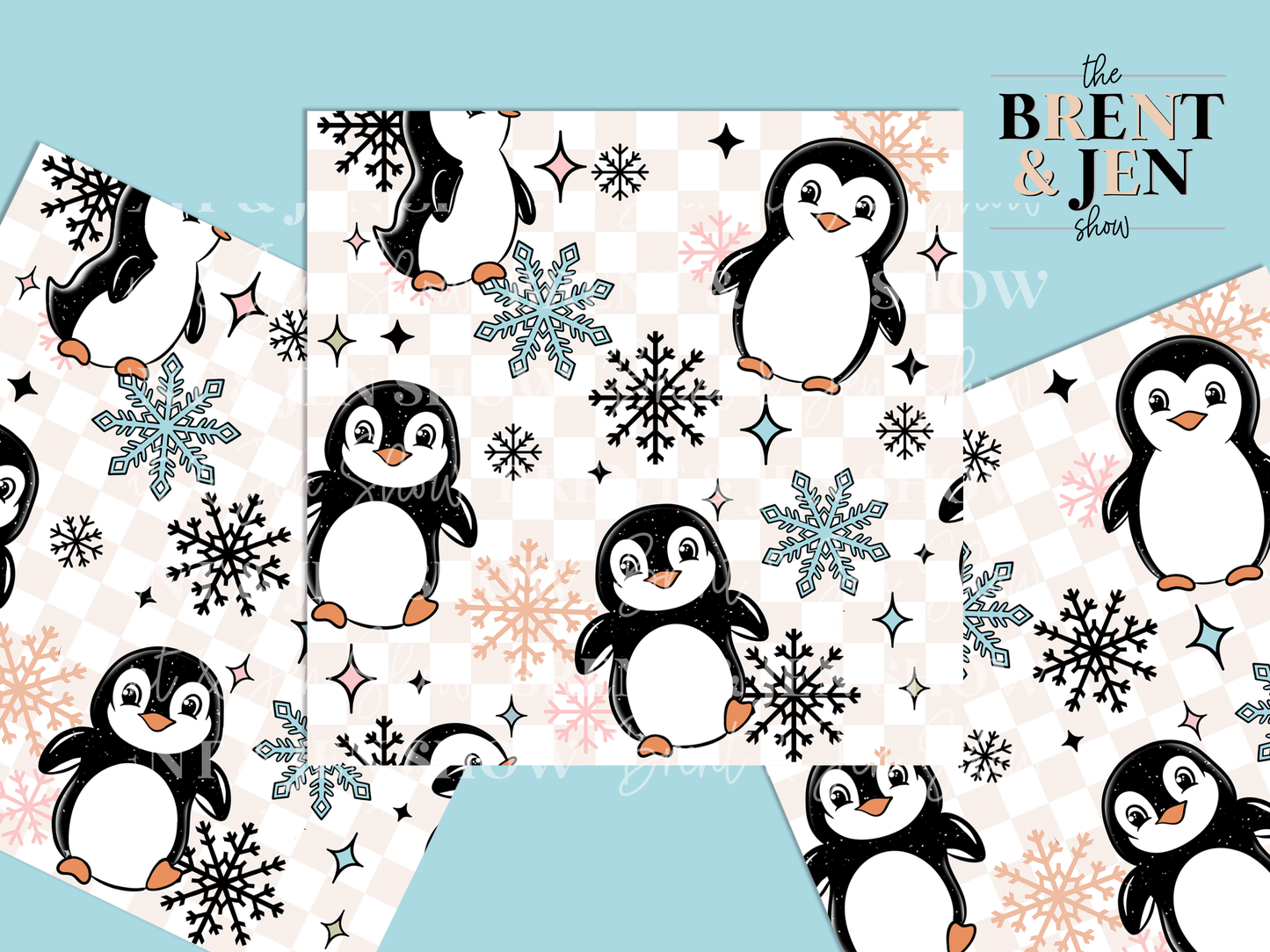 Too Cold Penguin, Printed Patterned Vinyl