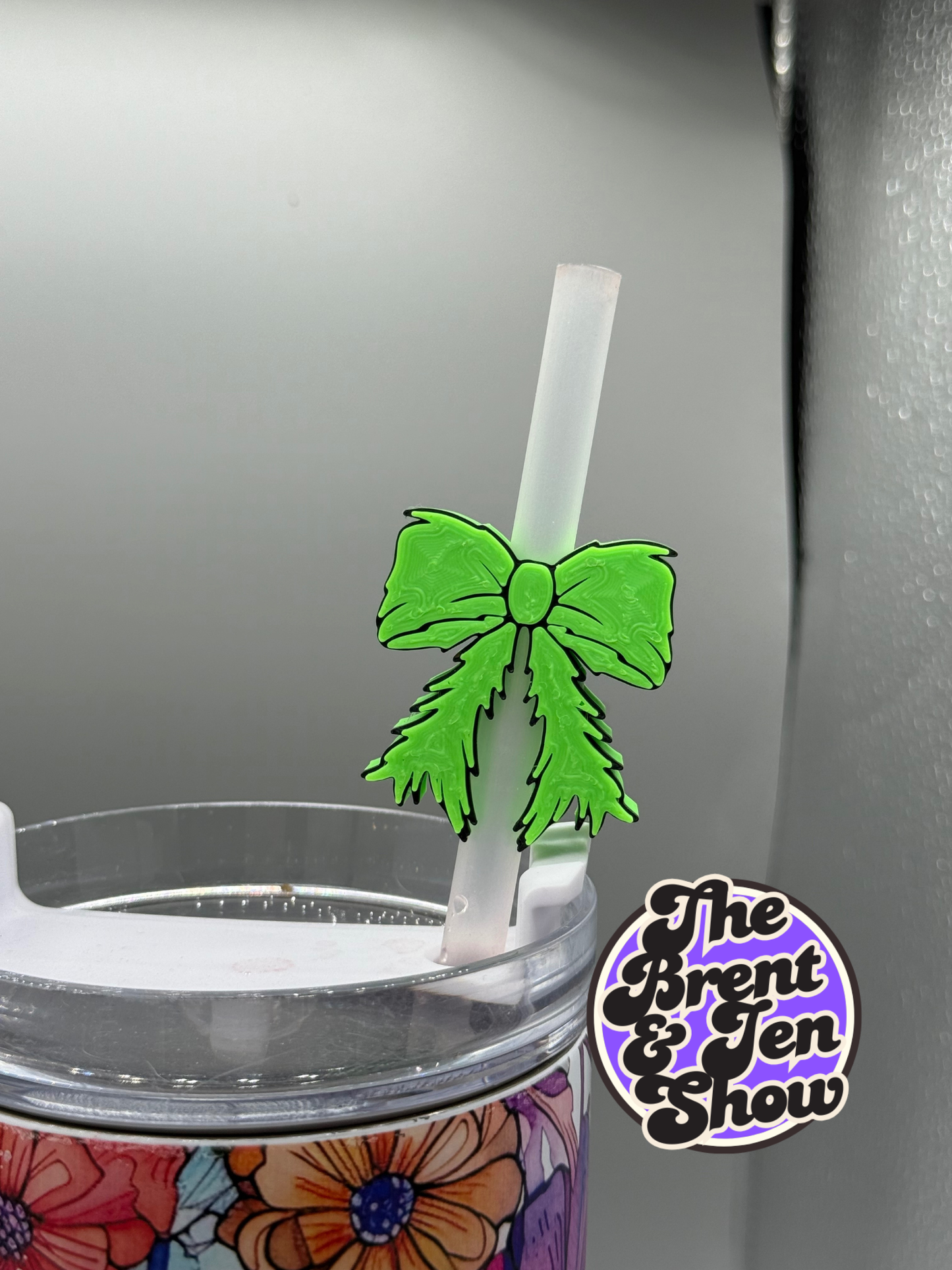 Fuzzy Bow Straw Topper - 3D Printed