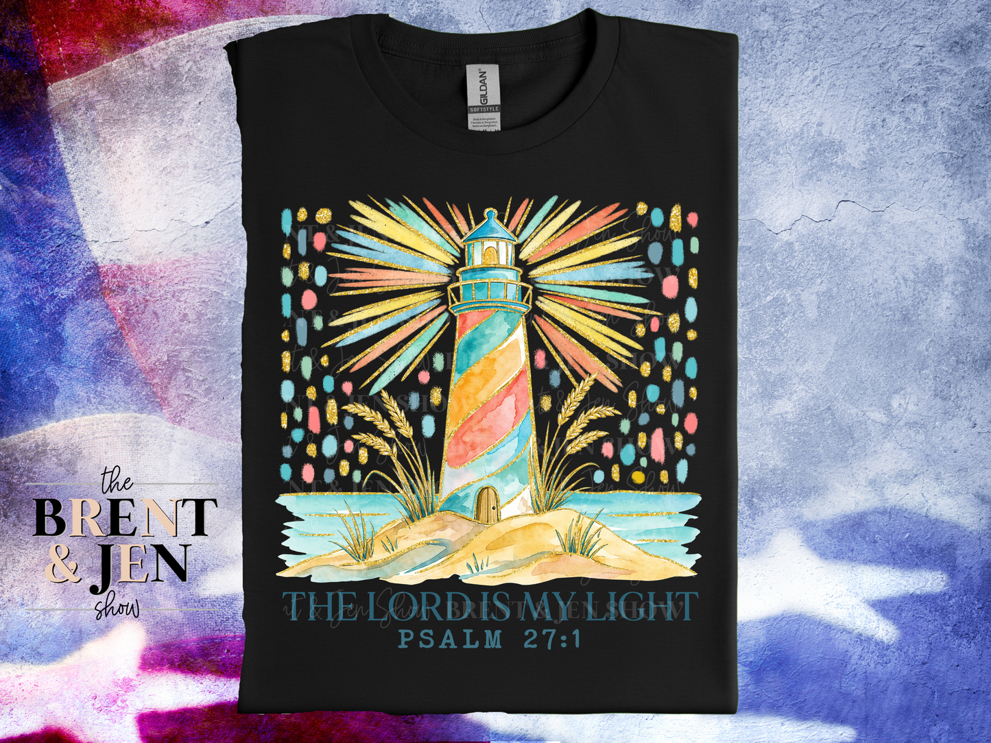 Lighthouse Psalm 27:1 Christian T-Shirt – The Lord is My Light Apparel