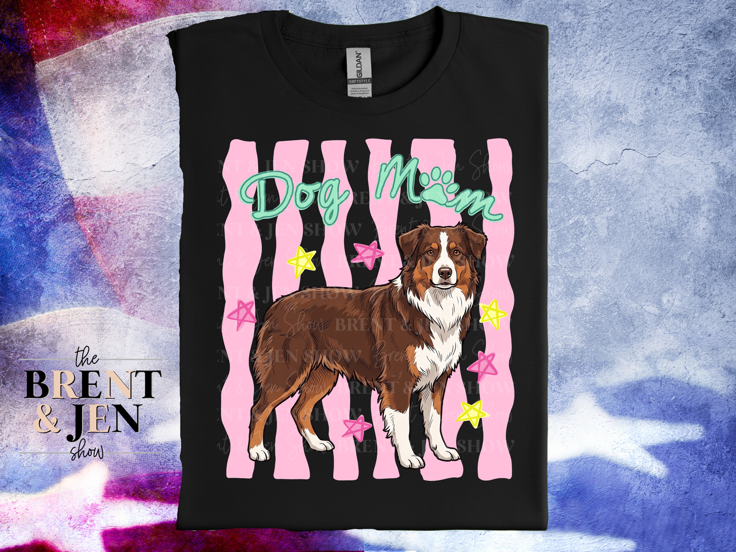 Australian Shepherd Dog Mom Graphic T-Shirt