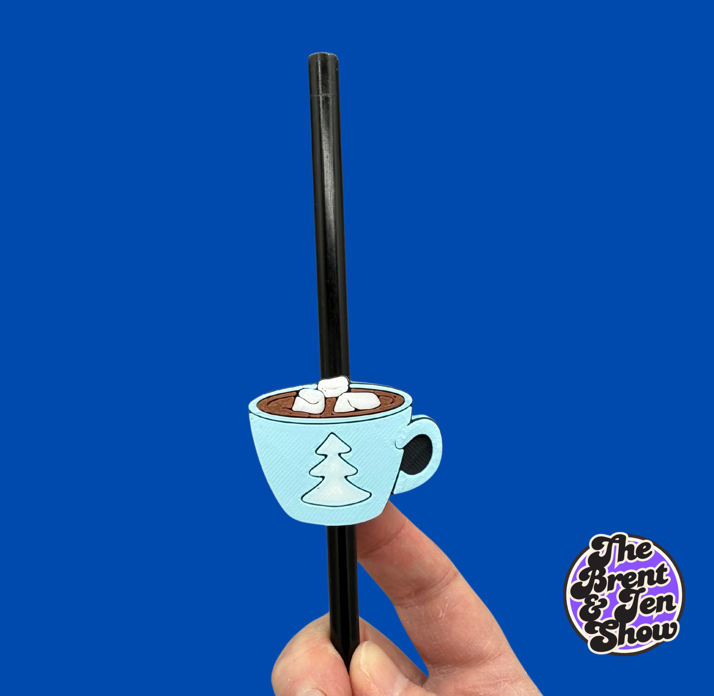 Christmas Hot Cocoa Straw Topper | 3D Printed PLA Drink Accessory
