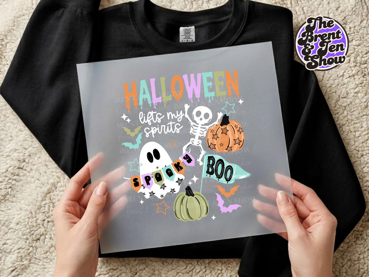 Halloween DTF Transfer: Ghost, Skeleton, Pumpkin (Ready-to-Press)