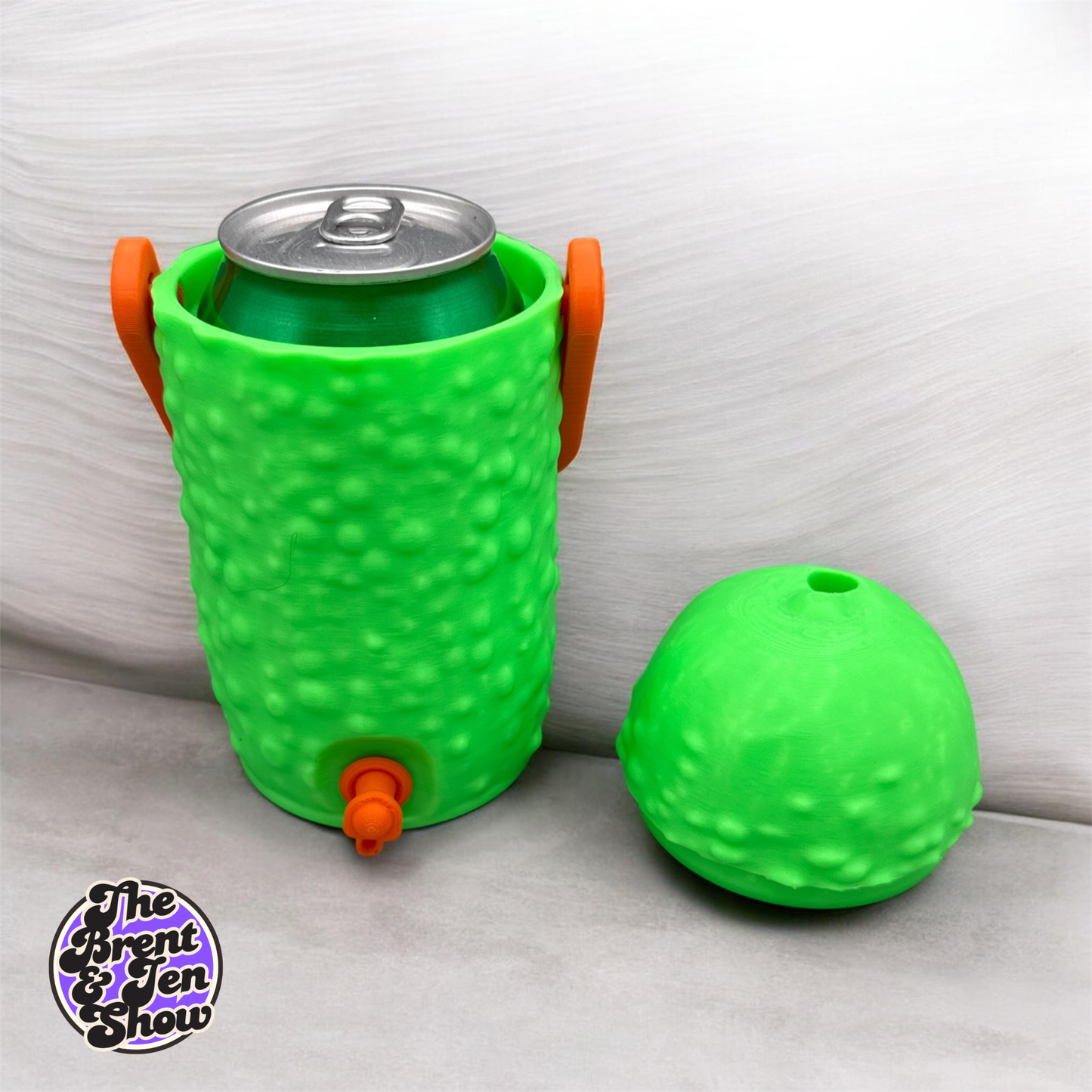 3D Printed Dill Pickle Can Cooler - Chilly Dilly Drink Sleeve Gag Gift