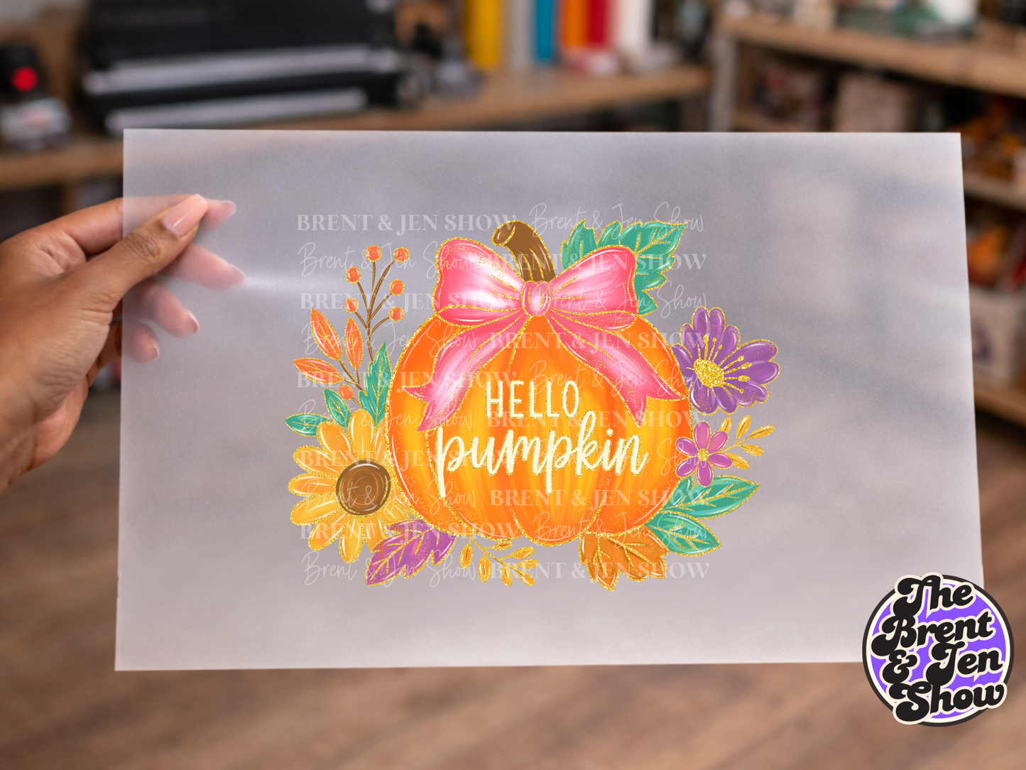 Hello Pumpkin Fall Design DTF/Sublimation Transfer, Ready to Press