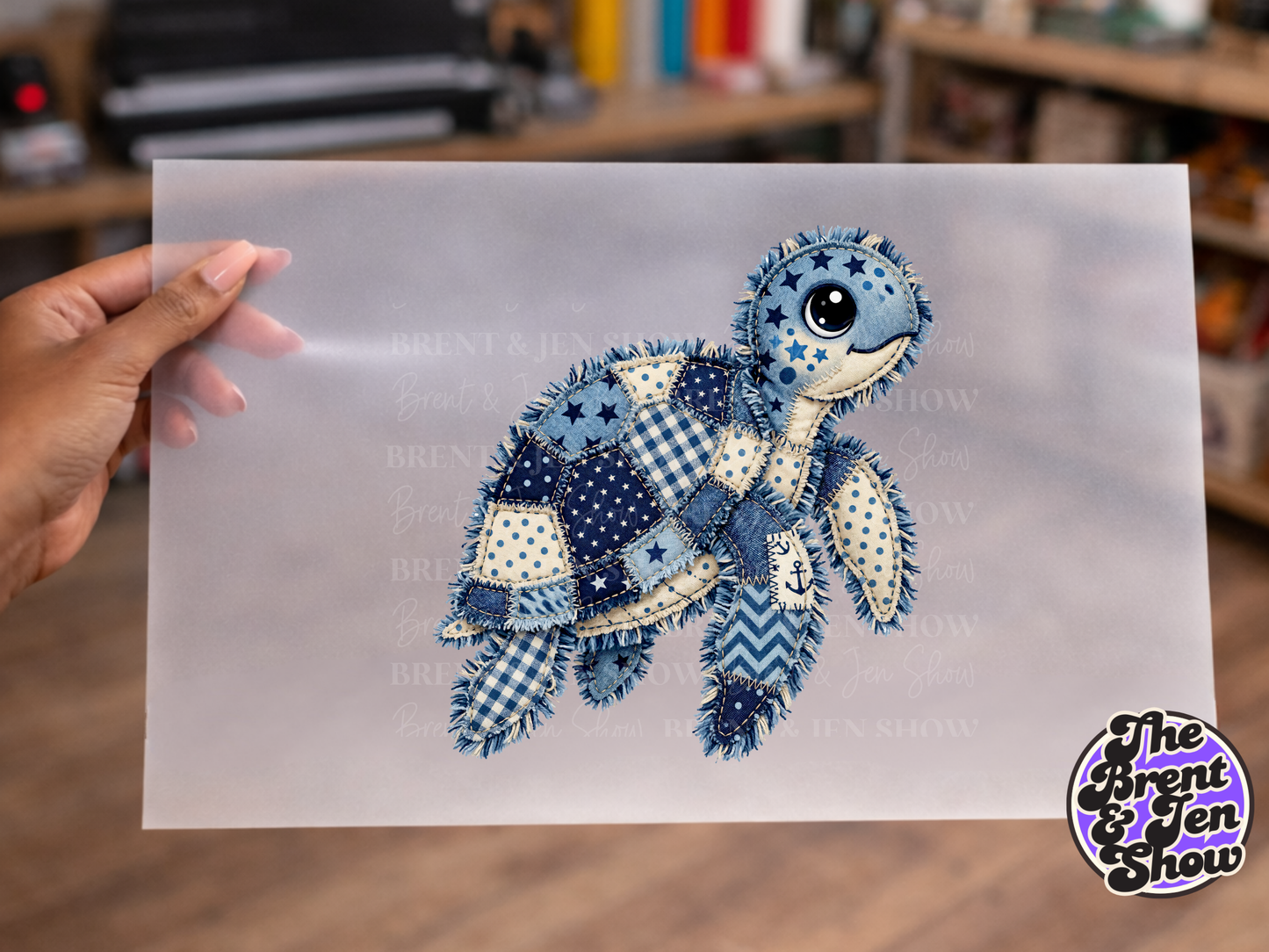 Patchwork Sea Turtle Transfer DTF/Sublimation
