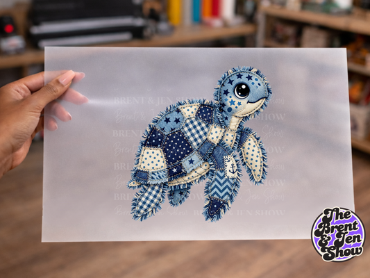 Patchwork Sea Turtle Transfer DTF/Sublimation