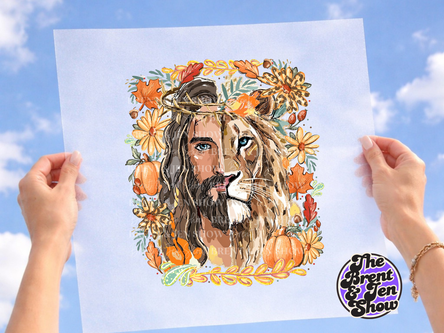 Fall Lion of Judah DTF/Sublimation Transfer, Ready to Press