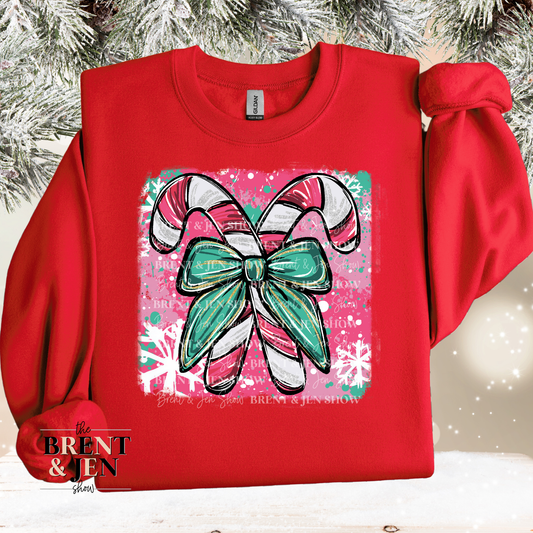 Cute Candy Cane Sweatshirt