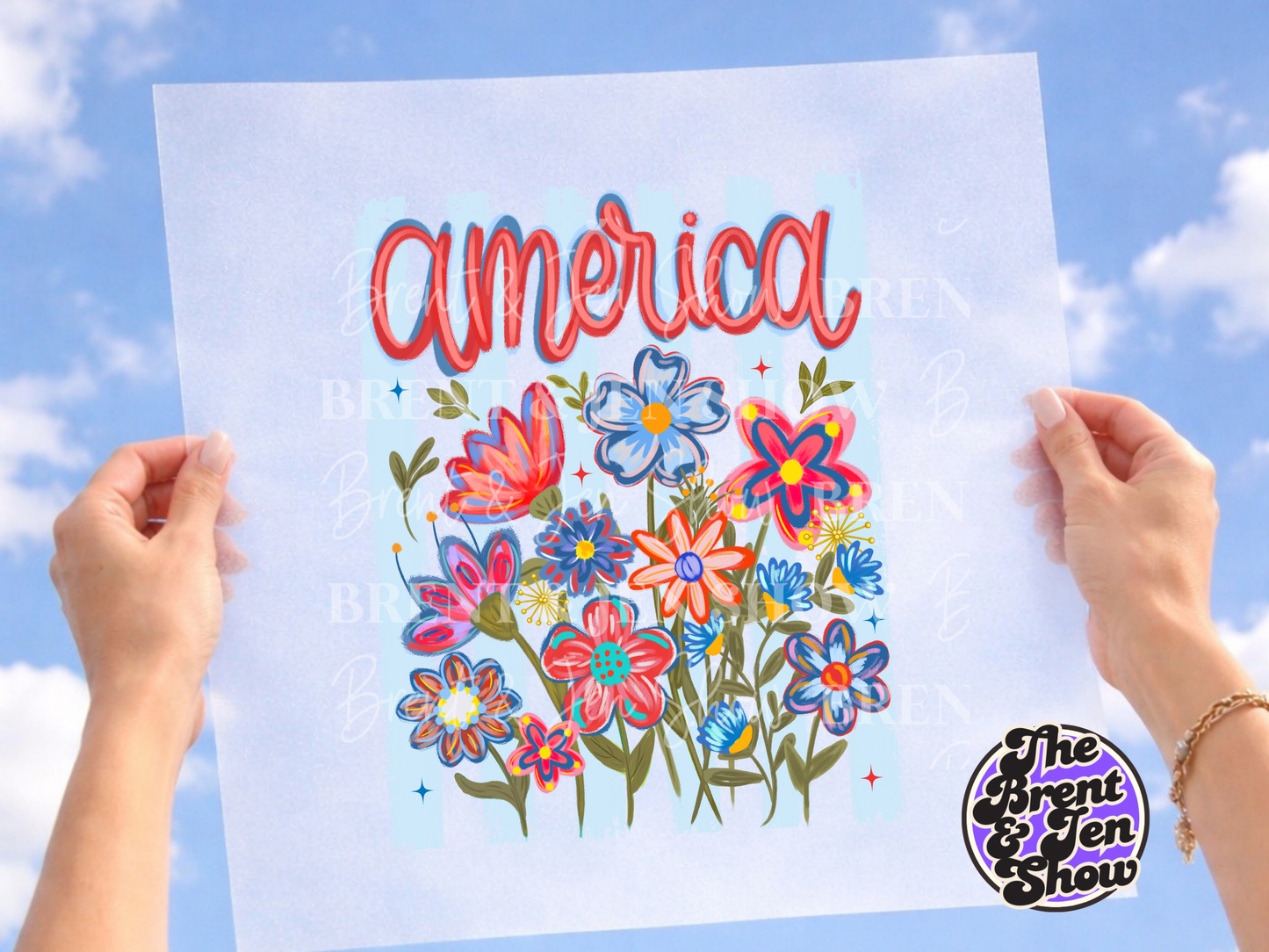 America Floral Transfer DTF/Sublimation