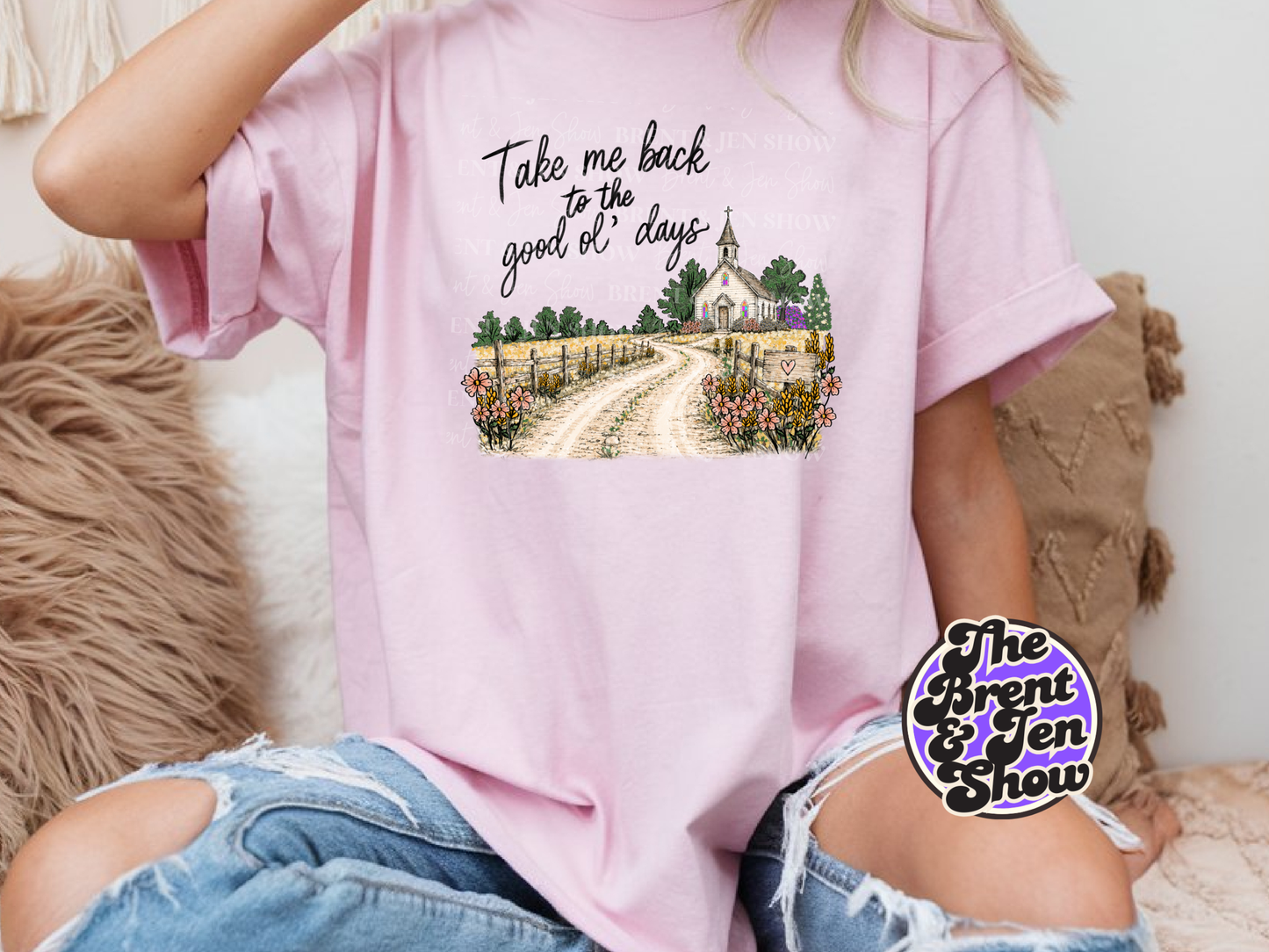 Take Me Back Good Ol' Days Church Graphic T-Shirt