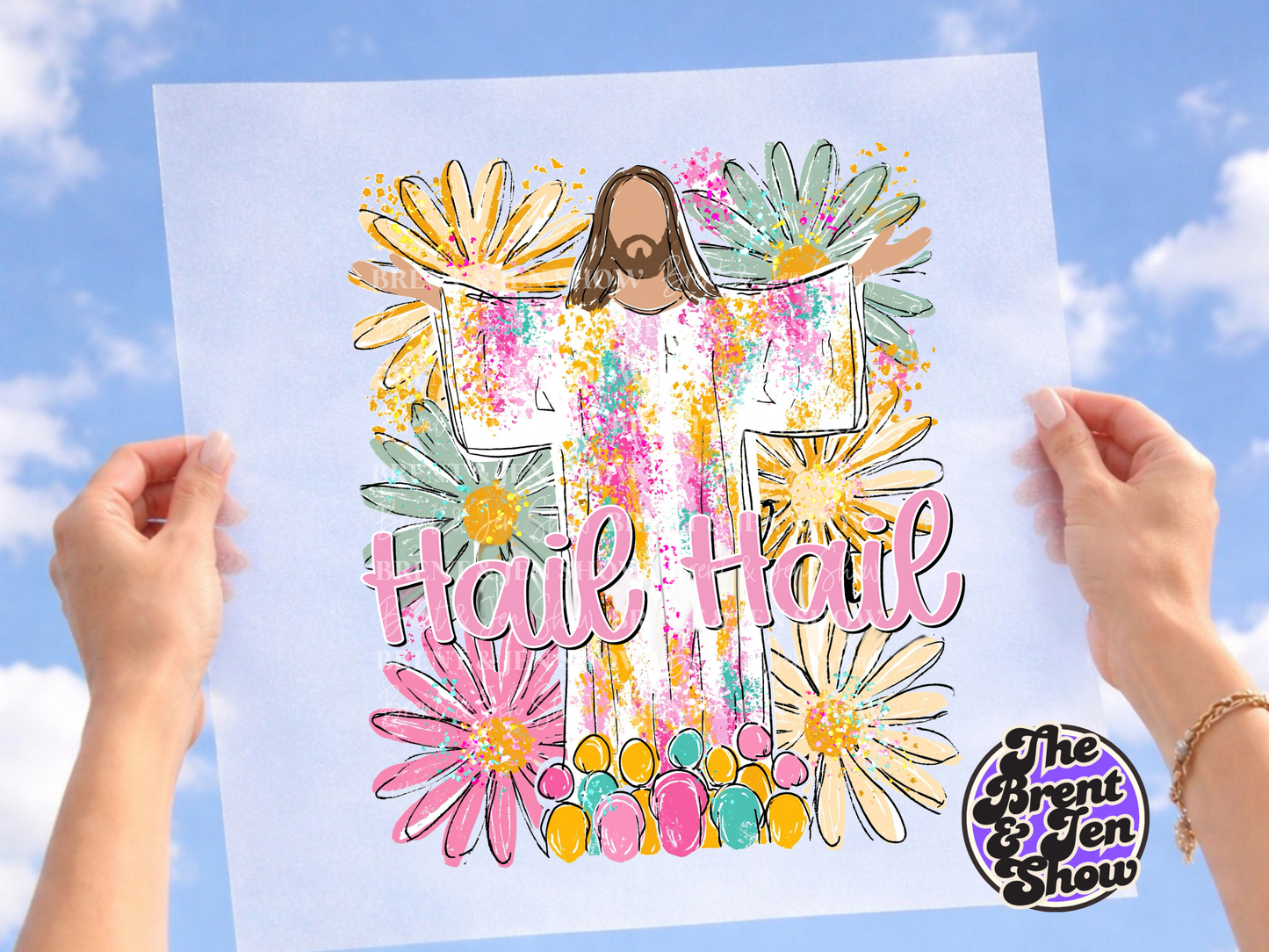Hail Hail Jesus DTF/Sublimation Transfer, Ready to Press