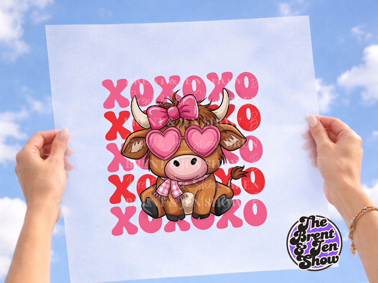 XOXO Cow Transfer DTF/Sublimation Template