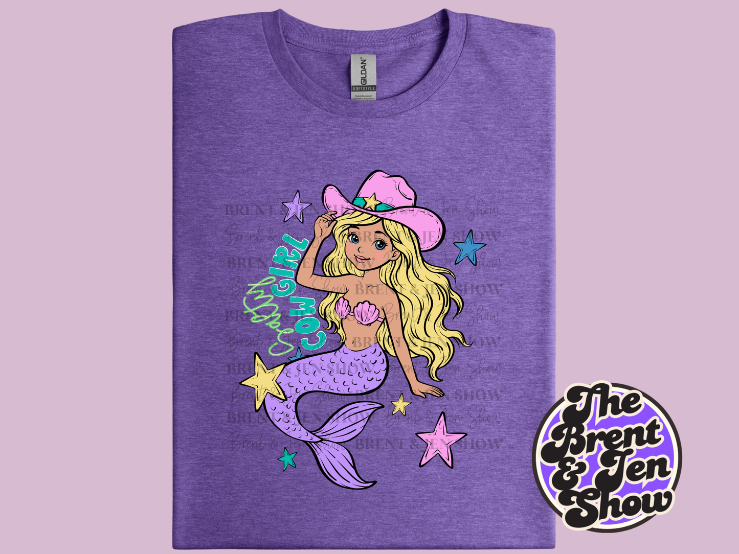 Salty Cowgirl Blonde Mermaid Shirt
