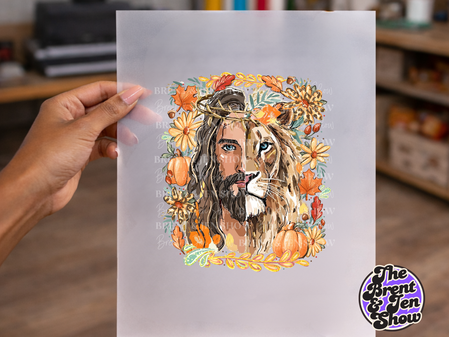 Fall Lion of Judah DTF/Sublimation Transfer, Ready to Press