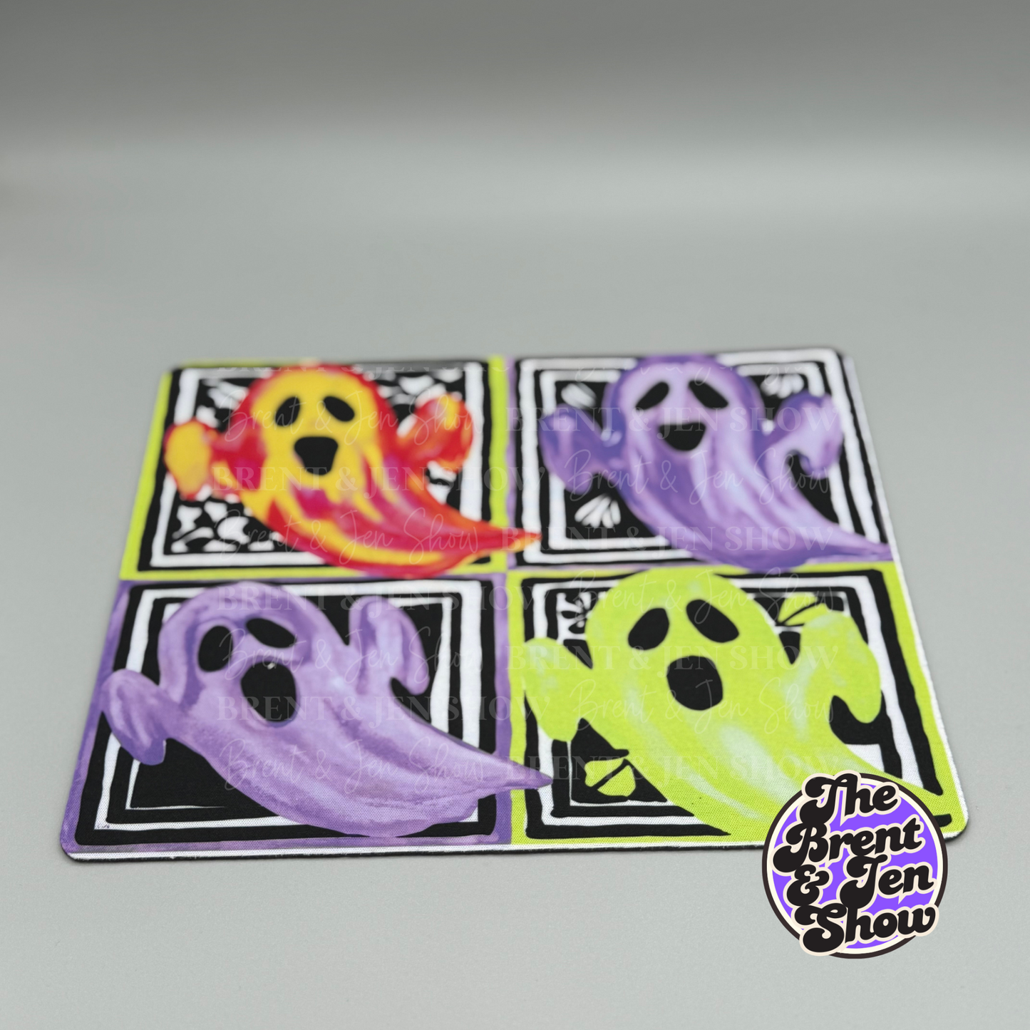 Retro Ghosts Mouse Pad