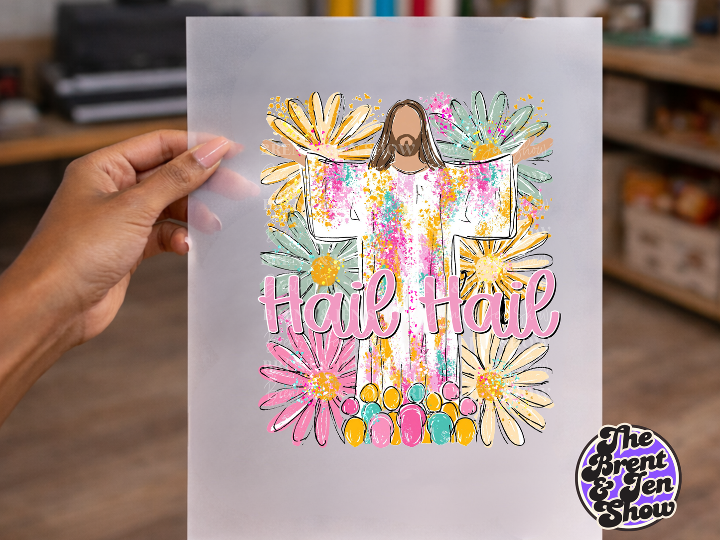 Hail Hail Jesus DTF/Sublimation Transfer, Ready to Press