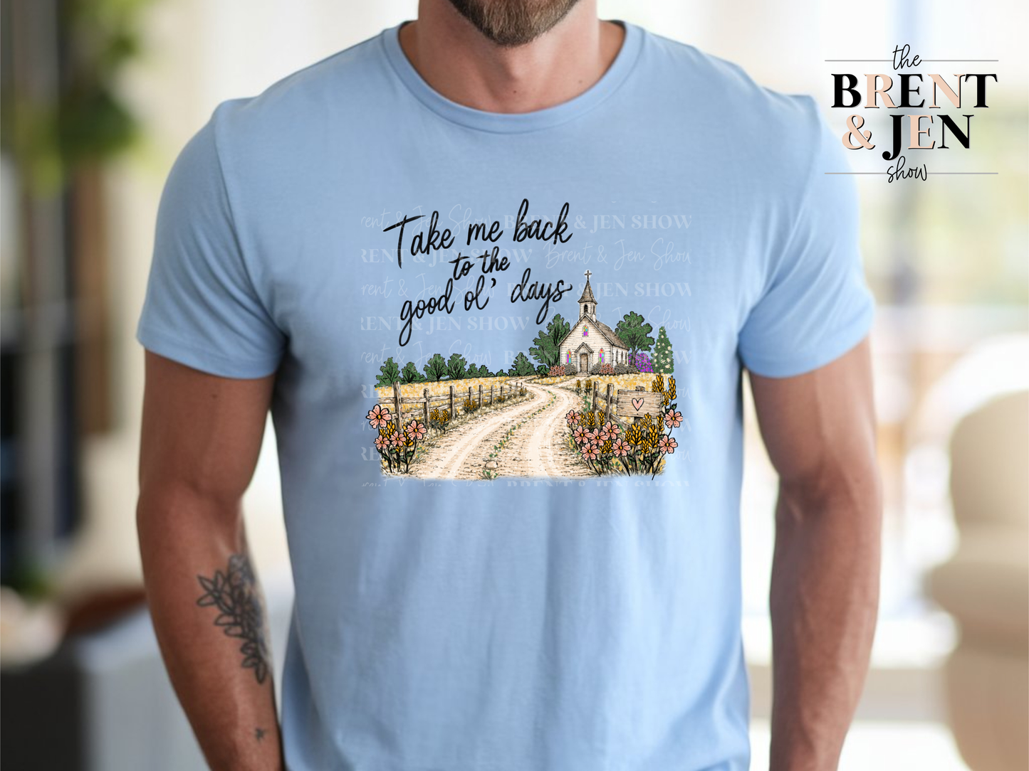 Take Me Back Good Ol' Days Church Graphic T-Shirt