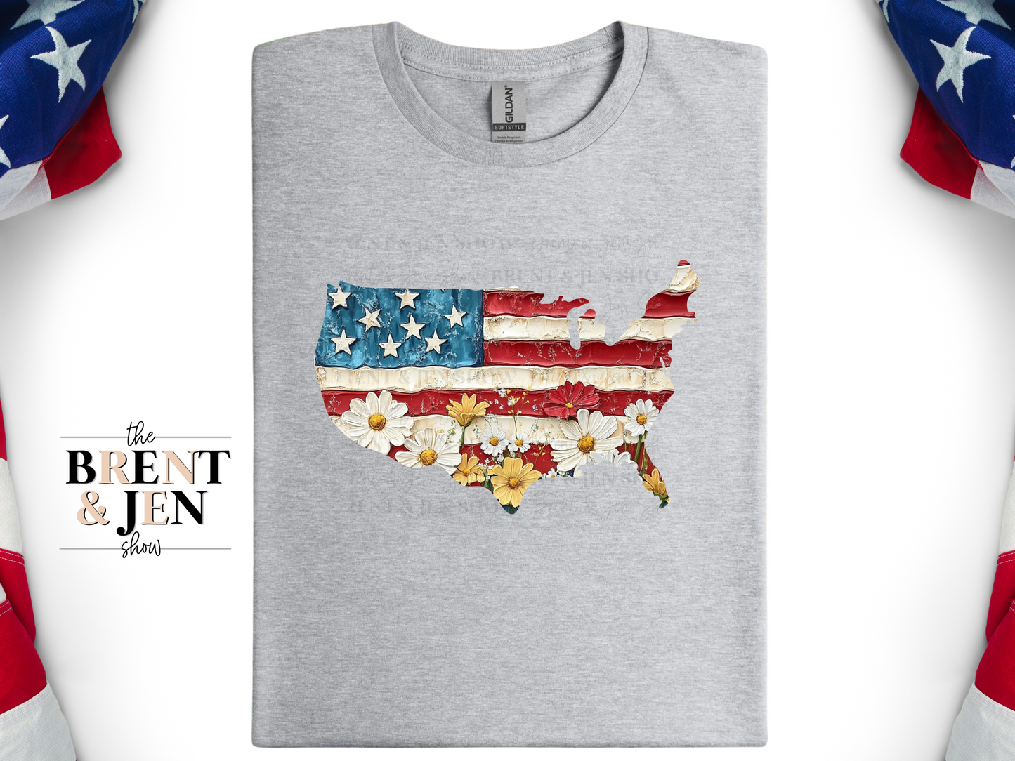 USA Floral Rustic Map T Shirt, Cute Graphic Tee