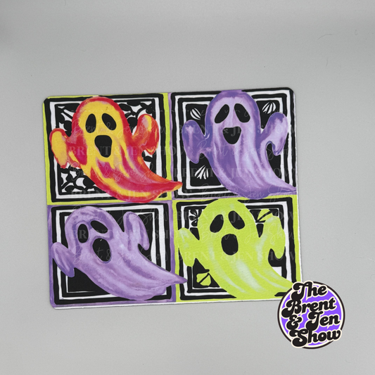 Retro Ghosts Mouse Pad
