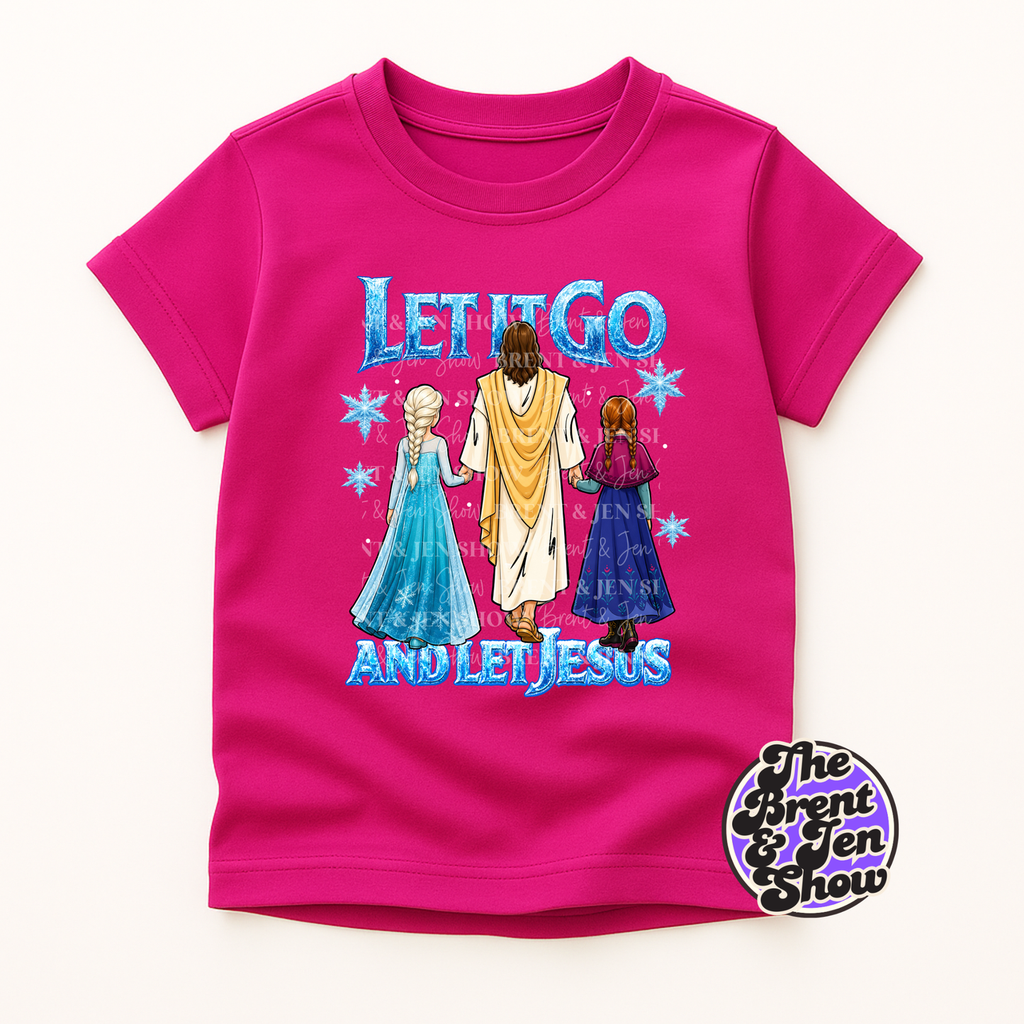 Let It Go, And Let Jesus Kids T Shirt