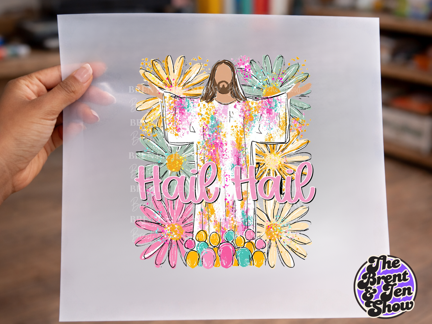 Hail Hail Jesus DTF/Sublimation Transfer, Ready to Press