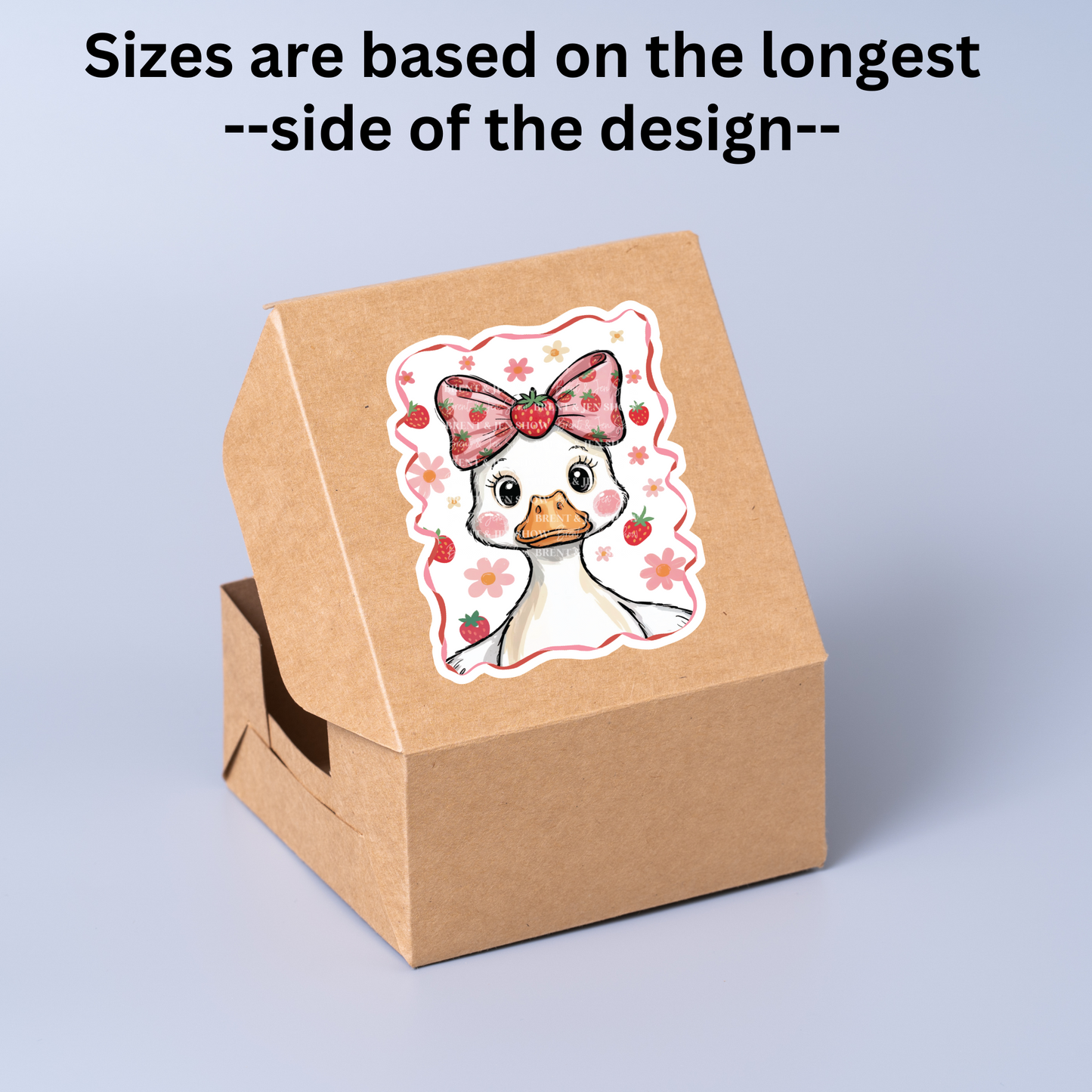 Cute Strawberry Goose Sticker or Car Decal