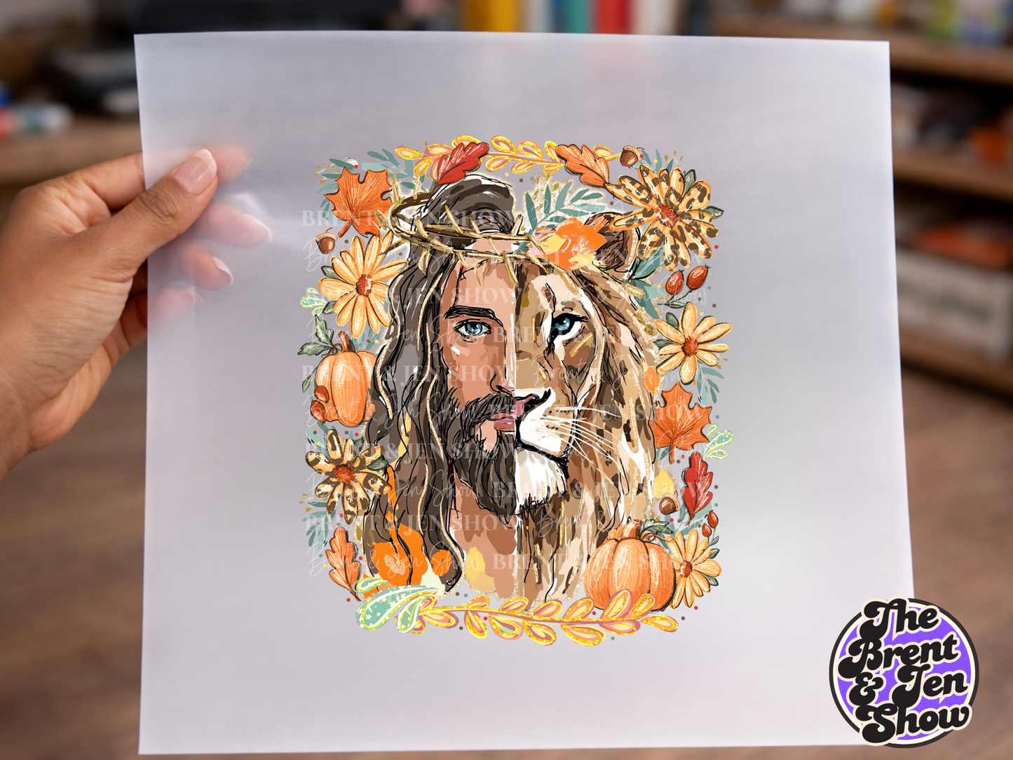 Fall Lion of Judah DTF/Sublimation Transfer, Ready to Press