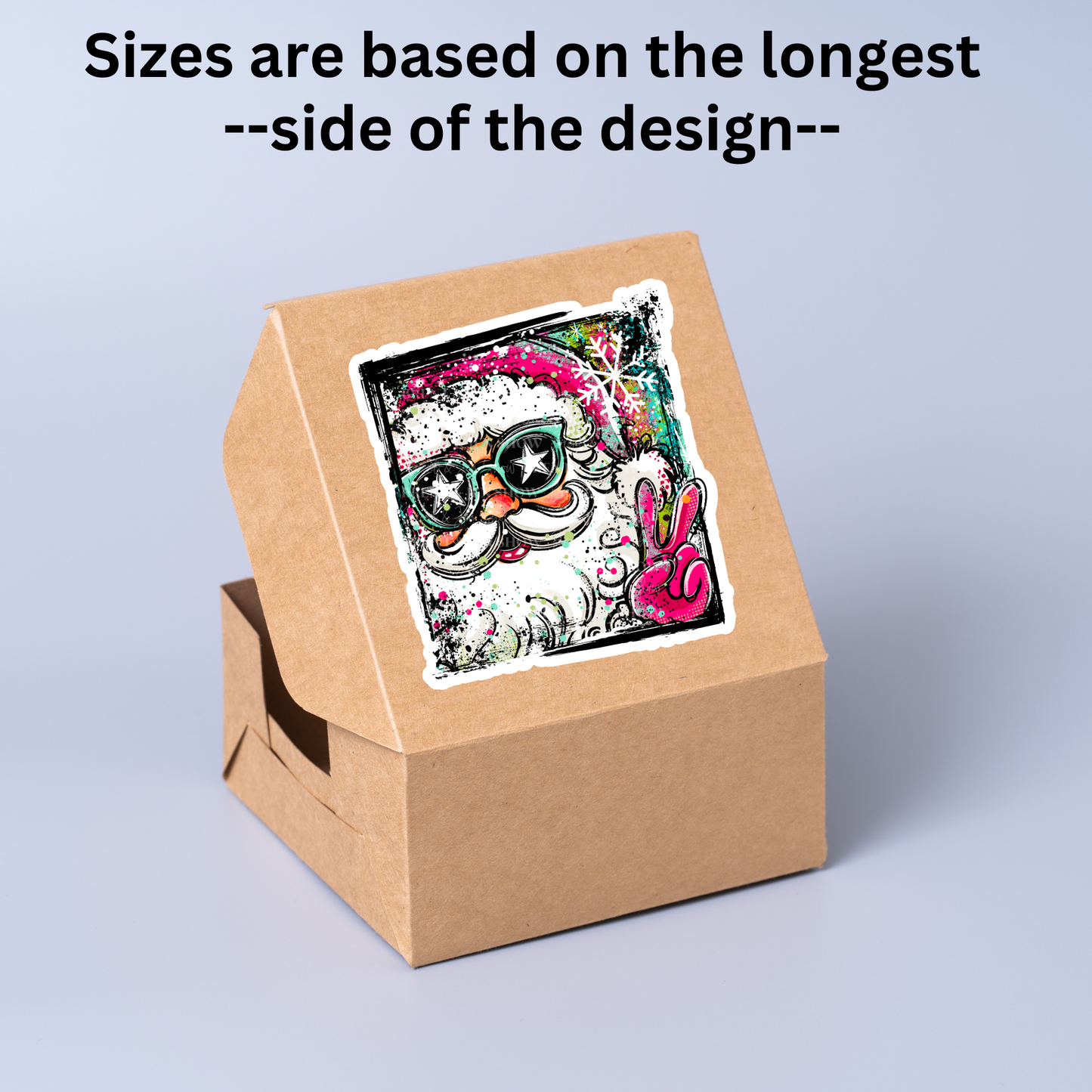 Selfie Santa Sticker or Car Decal