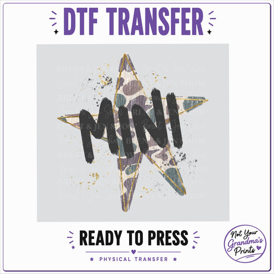 Mini Camo Star DTF Transfer (Ready-to-Press)