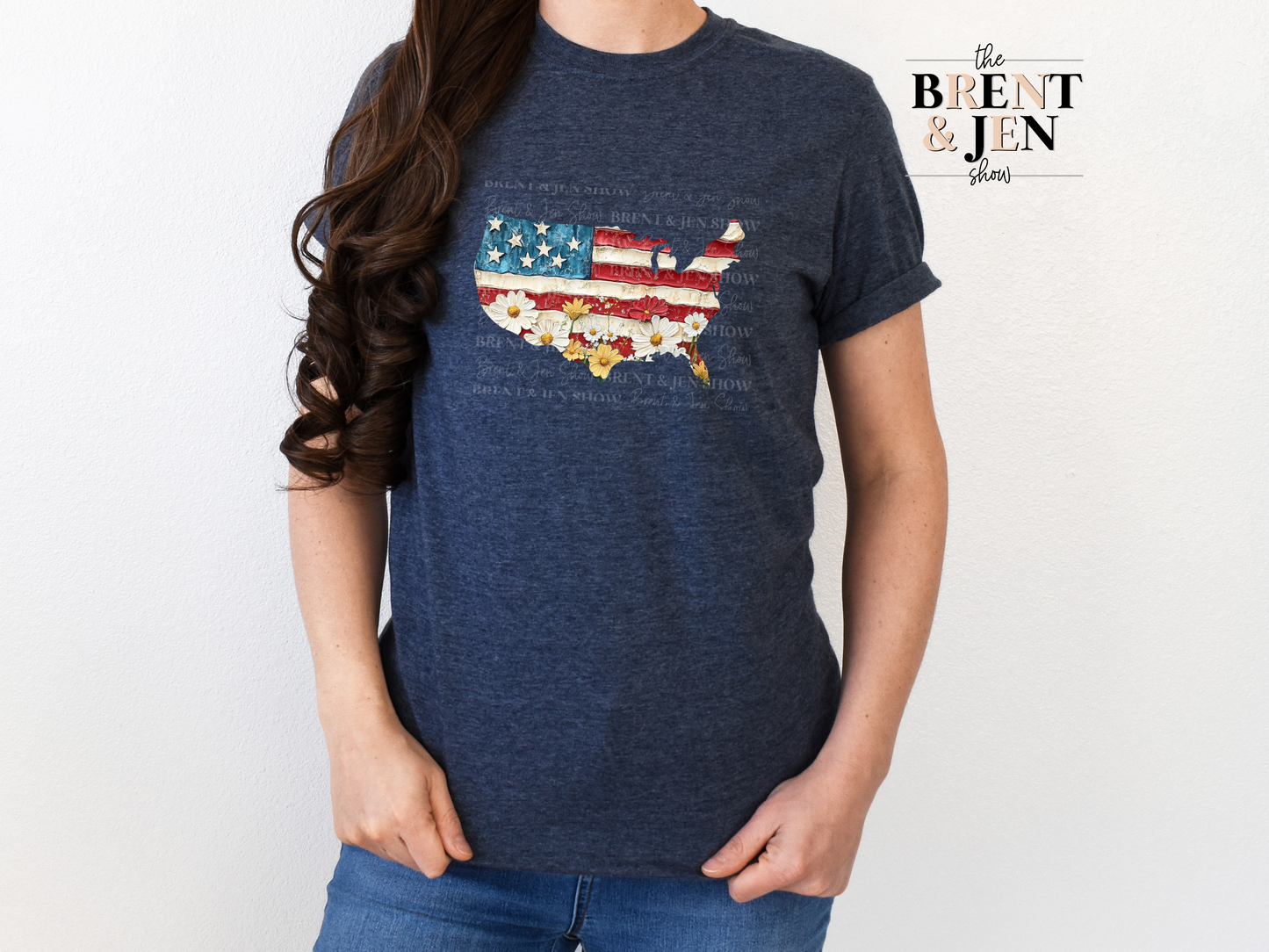 USA Floral Rustic Map T Shirt, Cute Graphic Tee