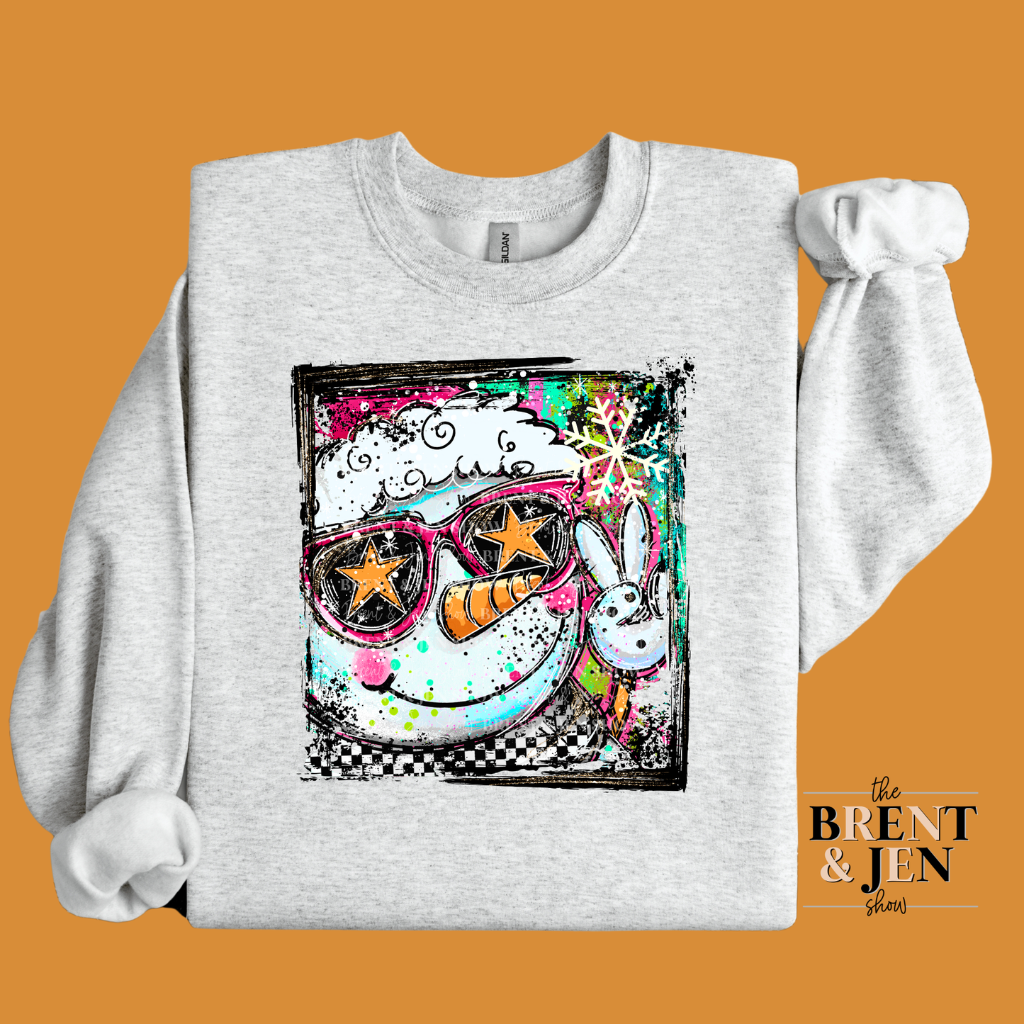 Selfie Doodle Snowman Sweatshirt
