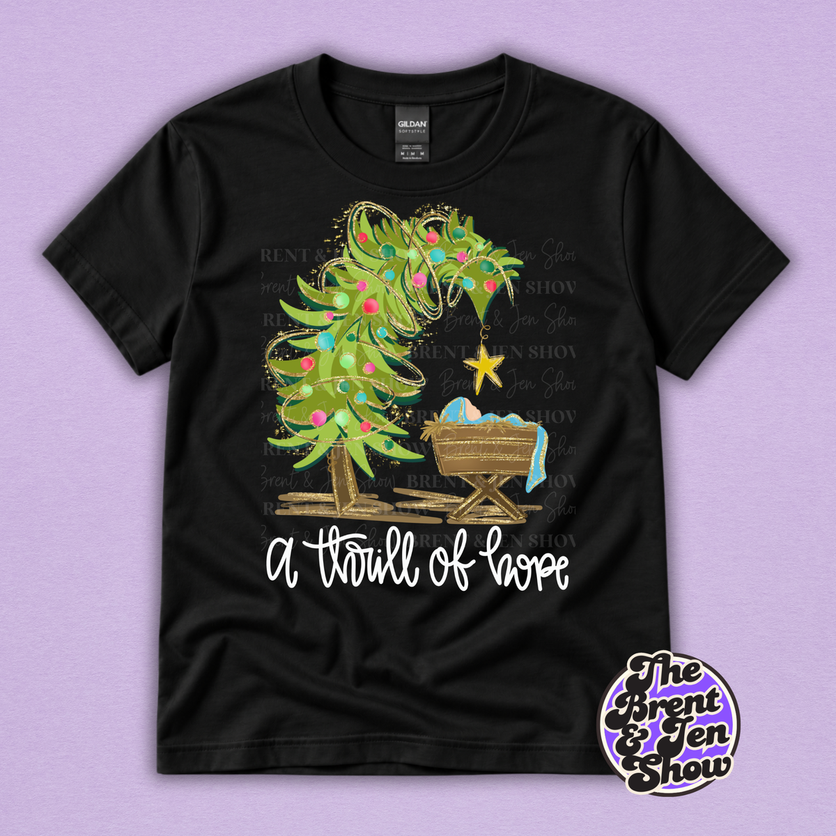 A Thrill of Hope Christian Christmas Graphic T-Shirt