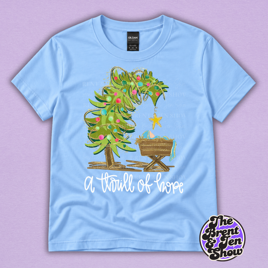 A Thrill of Hope Christian Christmas Graphic T-Shirt