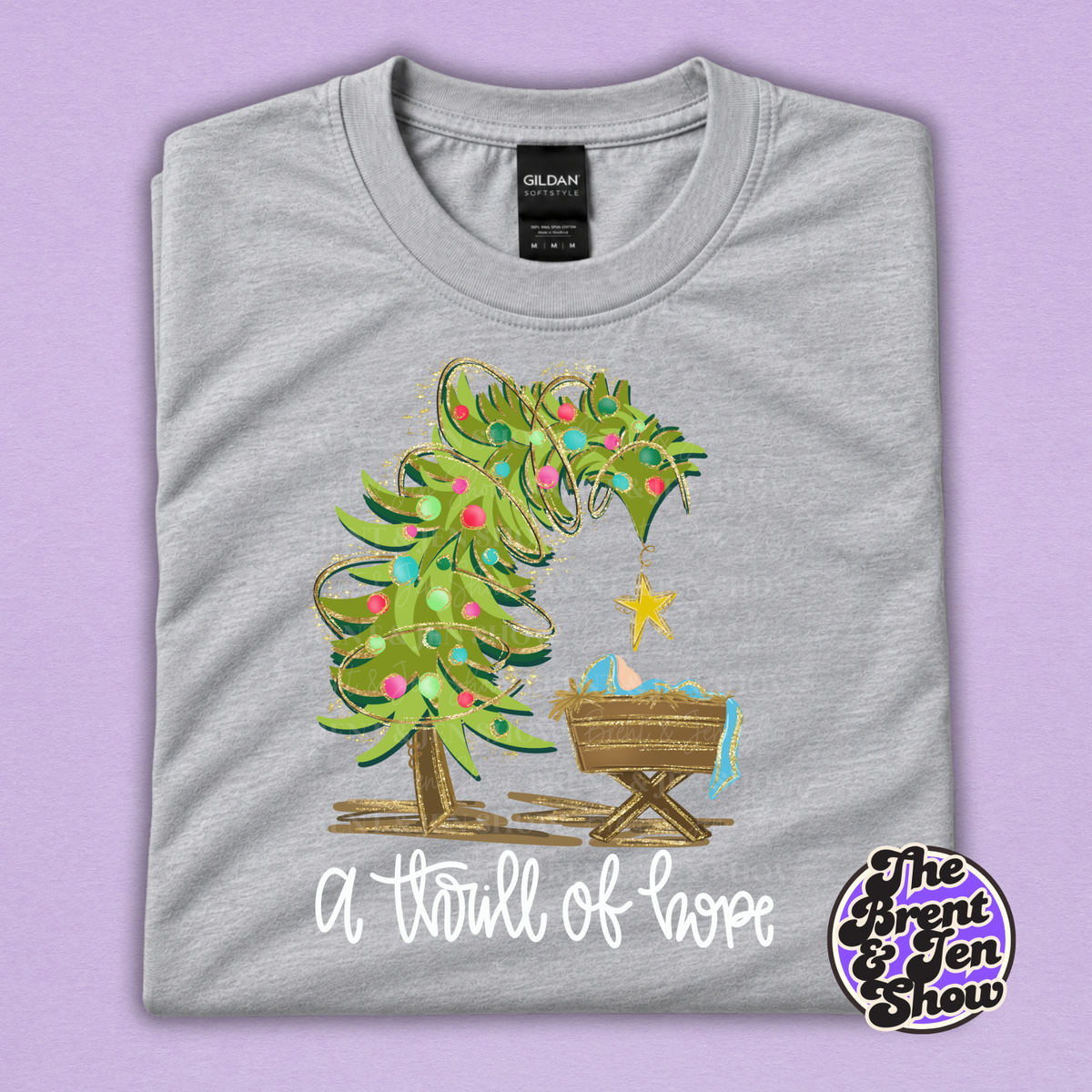 A Thrill of Hope Christian Christmas Graphic T-Shirt