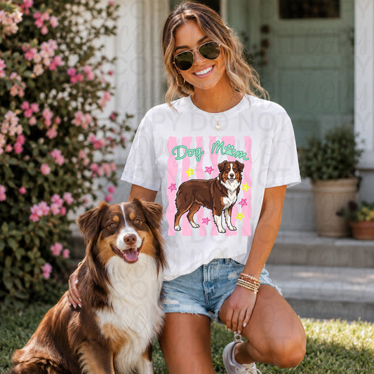 Australian Shepherd Dog Mom Graphic T-Shirt