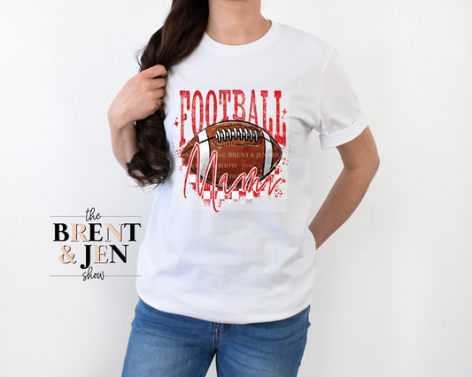 Football Mama - Red, Football T-Shirt