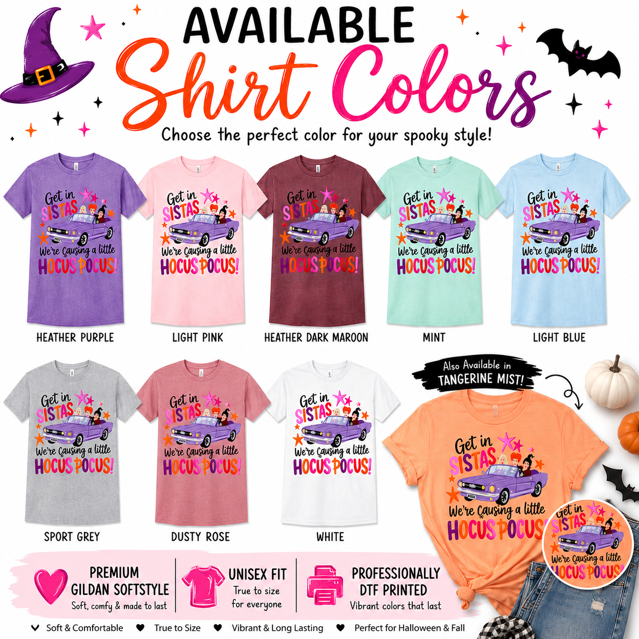 Get In Sistas We're Causing a Little Hocus Pocus T-Shirt